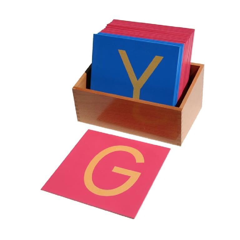 Montessori E&O Montessori Schuurpapier Hoofdletters Print Met Doos