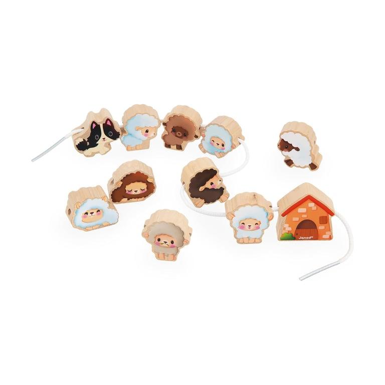 Montessori Janod Sheep Threading Beads