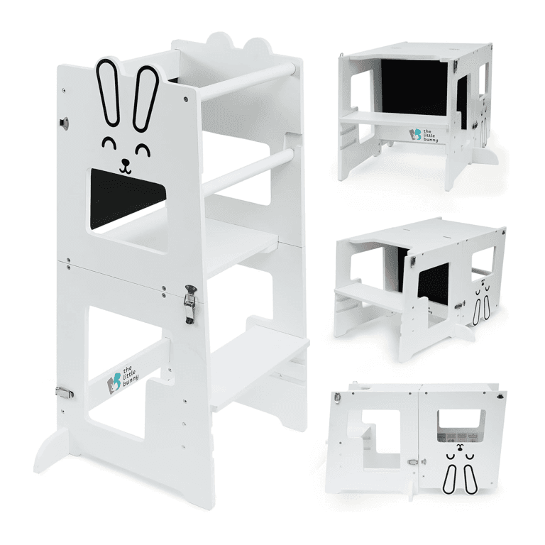 Montessori The Little Bunny 3-in-1 Ombouwbare Leertoren voor Kinderen