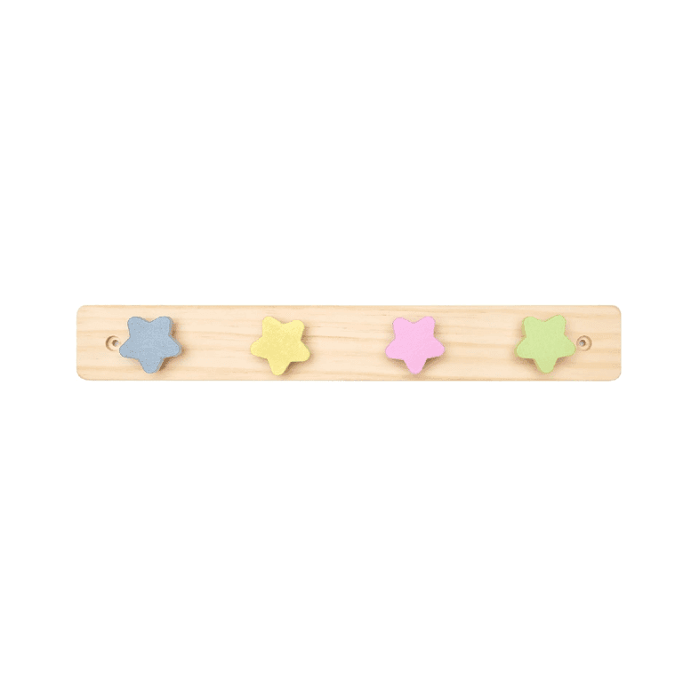 Montessori WonderBee Wooden Coat Rack Natural Pine