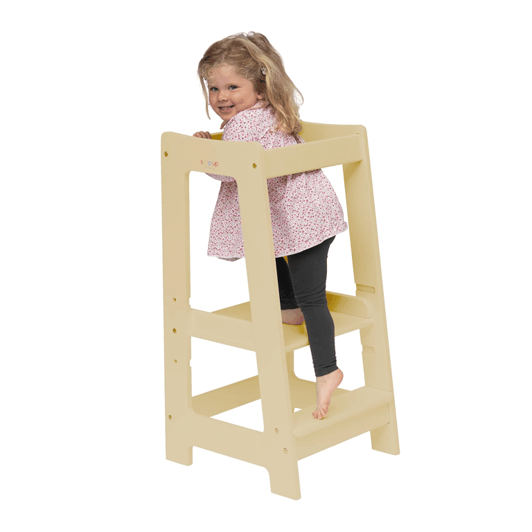 Montessori Stepup Baby Peuter Toren Natuurlijk Hout