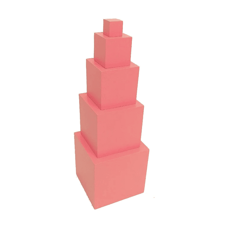 Montessori Pink Montessori Roze Toren 5 Stappen