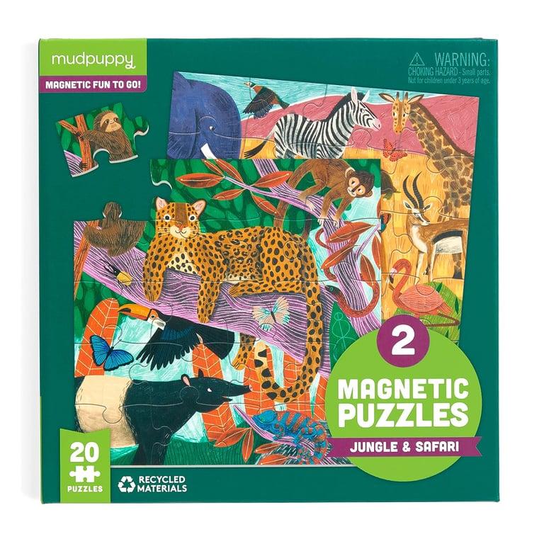 Montessori Mudpuppy Magnetische Legpuzzel Safari en Jungle