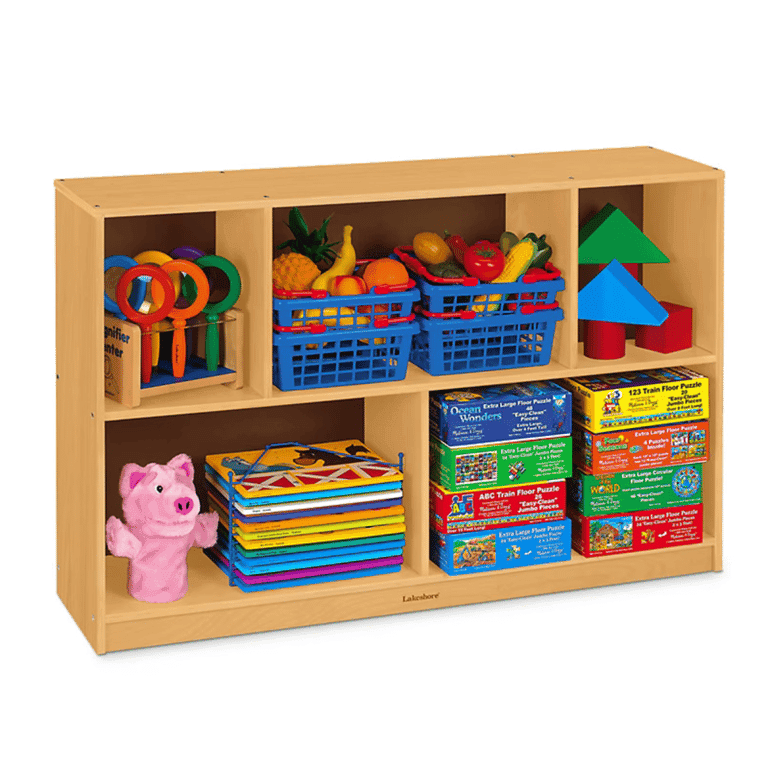 Montessori Lakeshore Learning Classic Birch Preschool Storage Shelf