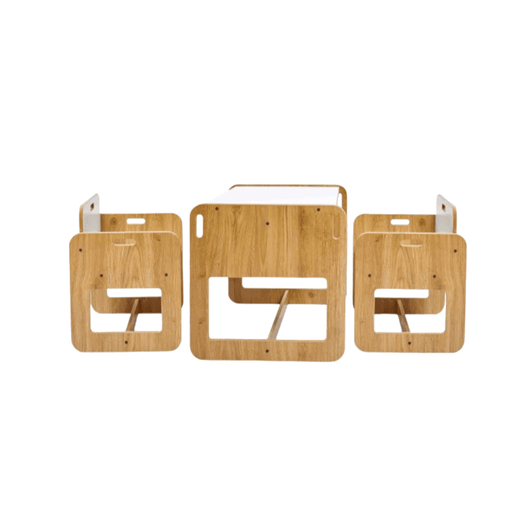 Montessori Nwe Nwe Baby Speen Tafel en 2 Stoelen Set