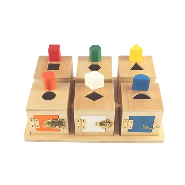 Montessori IFIT Slot Doosjes Set van 6