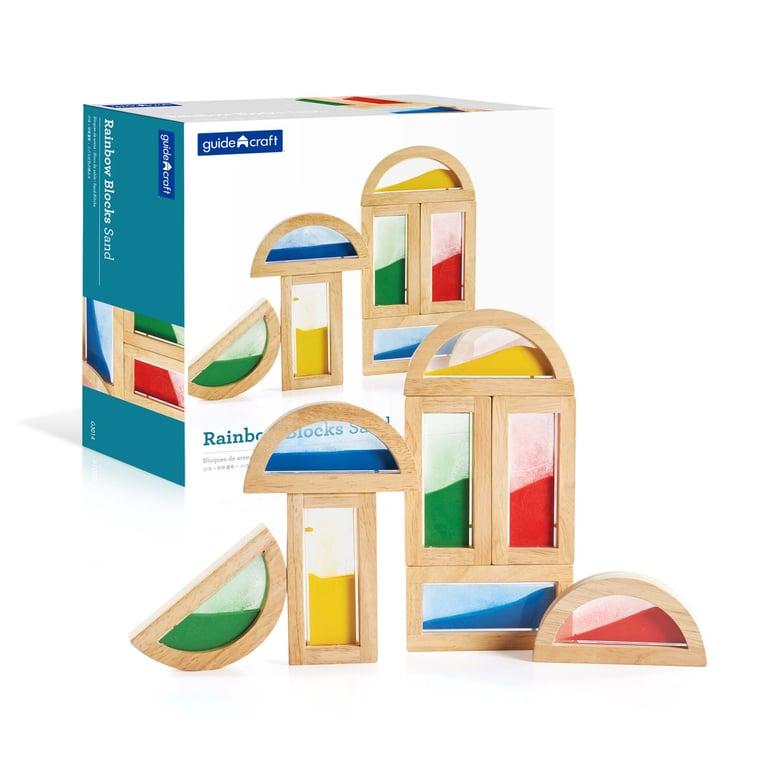 Montessori Guidecraft Regenboogblokken Zand