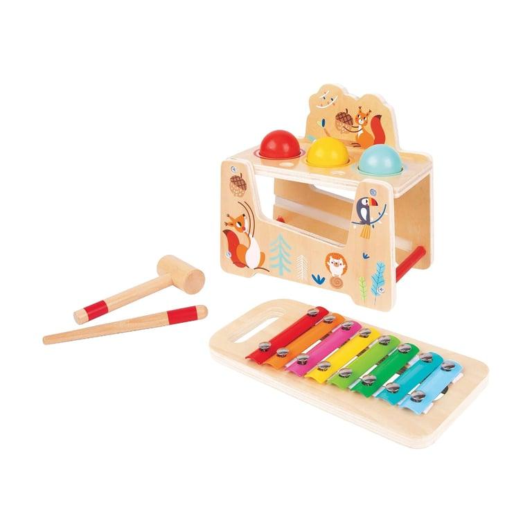 Montessori TOOKYLAND Houten Stamp en Tapbank