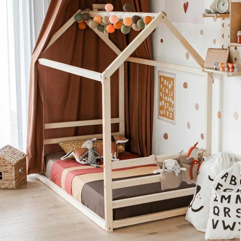 Montessori Sweet Home From Wood Vloerbedframe Tweepersoons Berkenhout