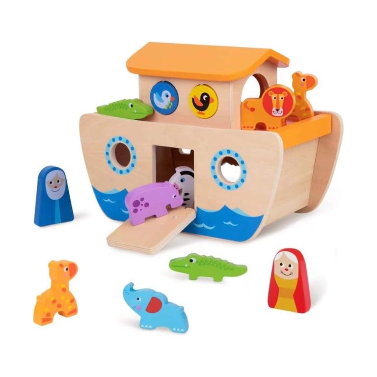 Montessori TOOKYLAND Houten Ark van Noach Vormenstoof Set 17-delig