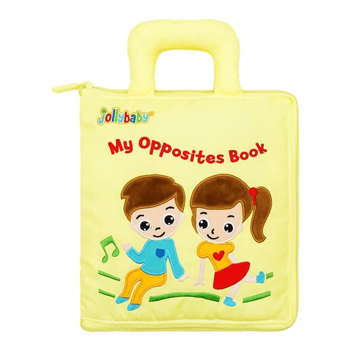 Montessori Jollybaby Baby Zachte Activiteiten Boeke Mijn Tegengestelde Boek (Engelstalig)