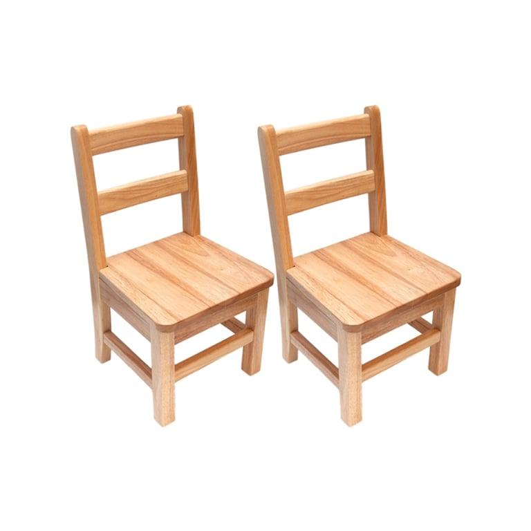 Montessori Alison's Montessori Solid Rubber-Wood Classroom Chairs 10 Inches High 2 Pcs