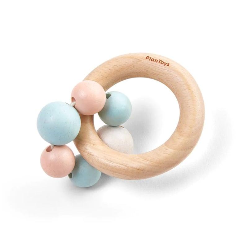 Montessori PlanToys Kralen Rammelaar Pastel