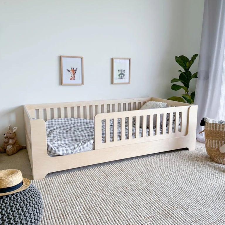 Montessori Magic of Wood Vloerbed met Verwijderbare Leuningen King Single