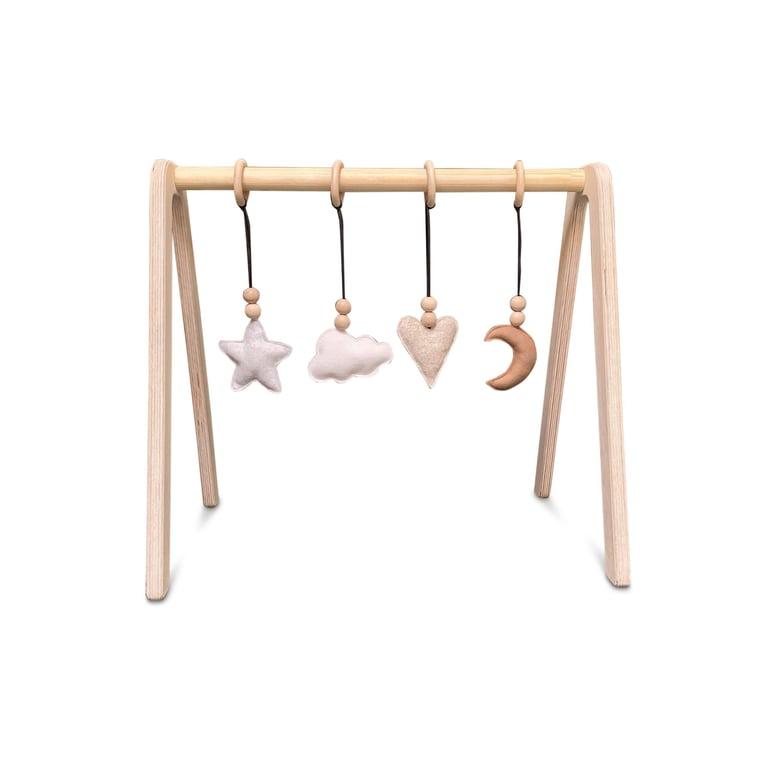 Montessori toddie.nl Skinnie Houten Baby Speelboog Blank Naturel