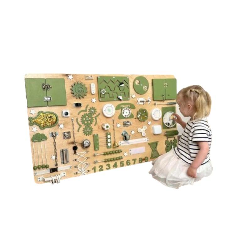 Montessori Best Busy Board Activiteitenbord aan de Muur 60 x 100 cm