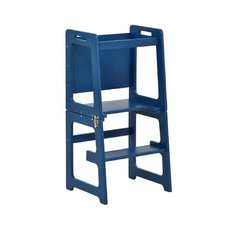 Montessori Avenlur 4 in 1 Montessori Leertoren met krijtbord Blauw