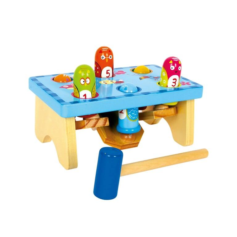 Montessori Small Foot Sla de Vogel Slaan Speel Set met Hamer