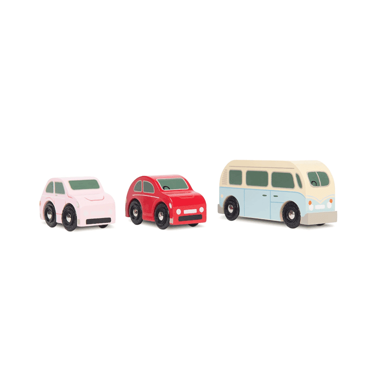 Montessori Le Toy Van 3-Delige Retro Metro Auto Set