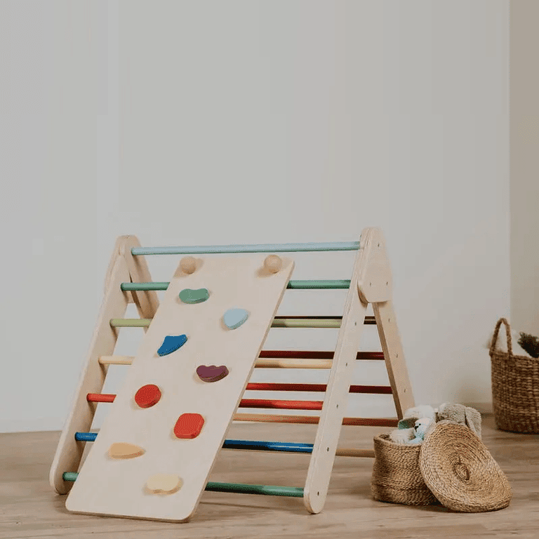 Montessori leg&go Klimdriehoek met Helling Kleurrijk