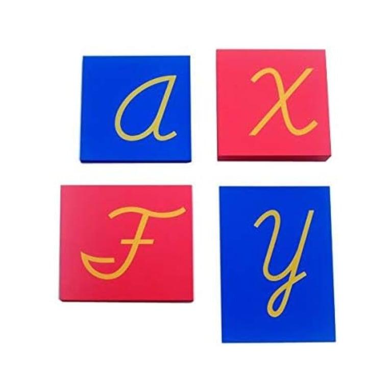 Montessori Montessori Outlet Hoofdletters Schuurpapieren Letters Cursief