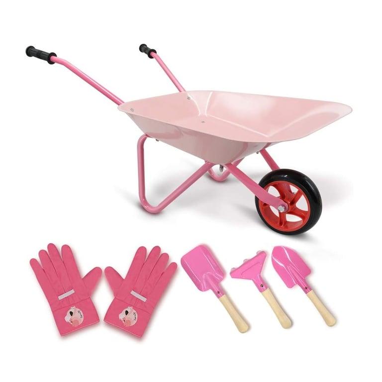 Montessori Hortem Kids Kruiwagen Set Metaal Roze