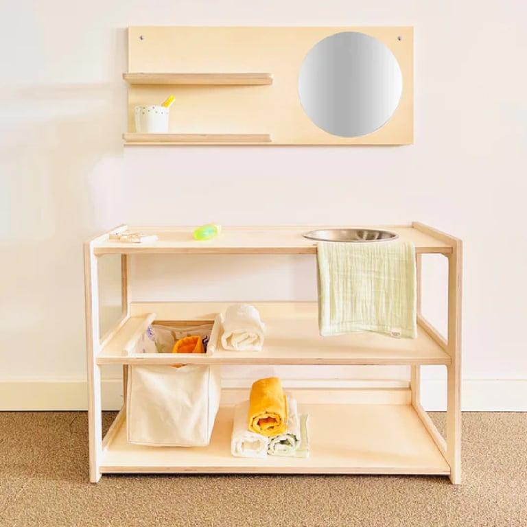 Montessori Simre Kids Zelfzorgstation met Vuile-Kleren-Hanger