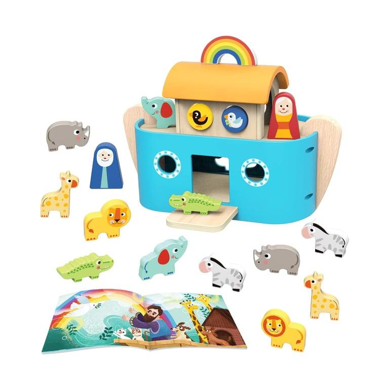 Montessori TOOKYLAND Wooden Noah's Ark Shape Sorter 19-Piece Set