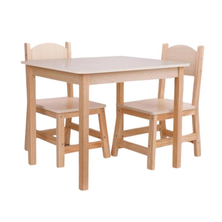 Montessori TOOKYLAND Houten Kindertafel en Stoelen Set