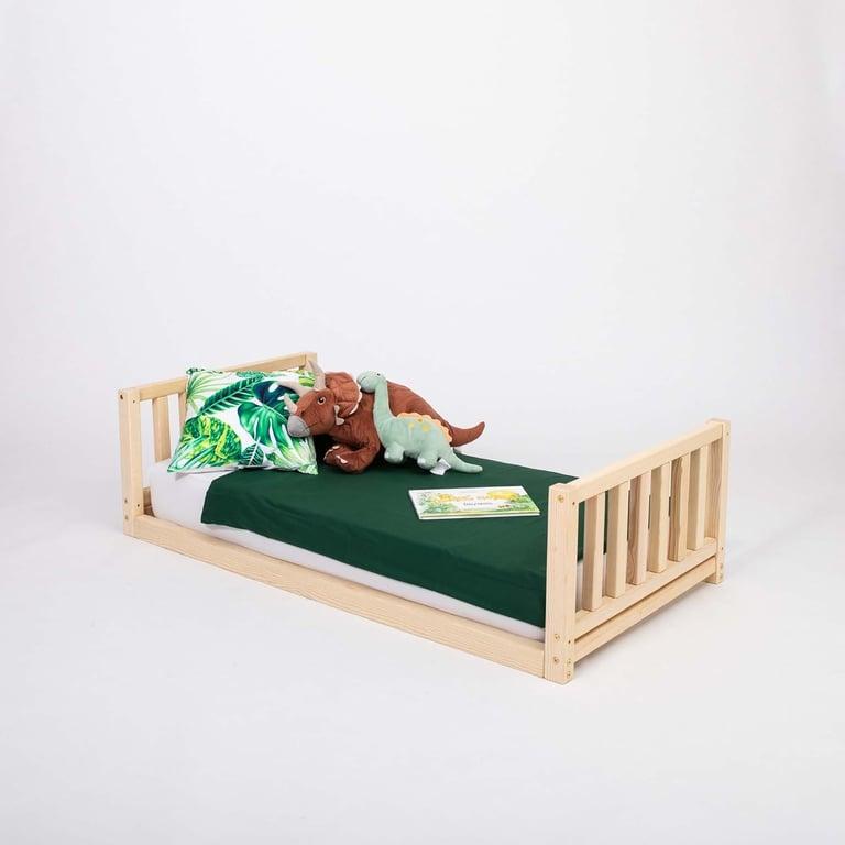 Montessori Sweet Home From Wood Floor Bed met Hoofdbord en Voetenbord Enkel grenenhout