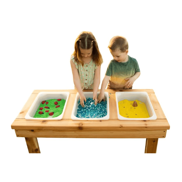 Montessori Noble Wooden Toy Co. Drievoudige Bak Sensorische Zand- en Watertafel