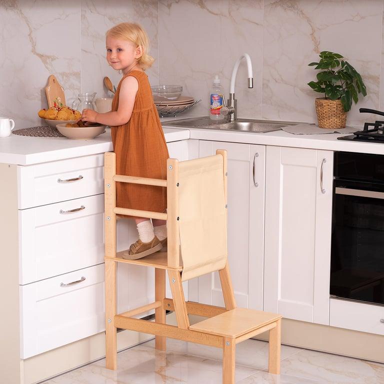 Montessori Wood and Hearts Trapladder Natuurlijk Hout