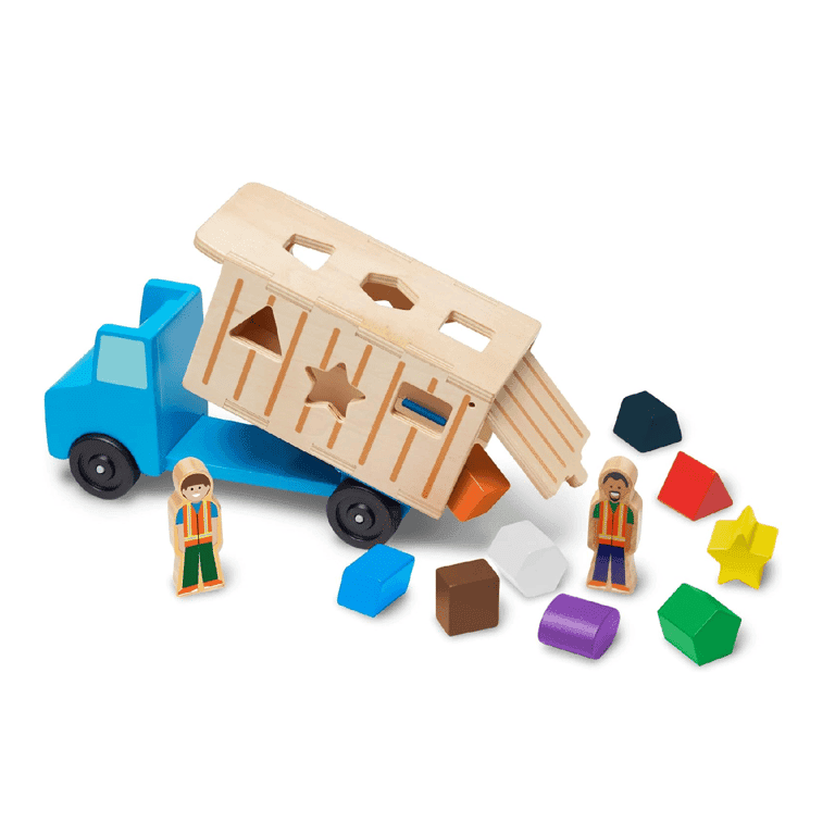 Montessori Melissa & Doug Vrachtwagen Speelgoed Vormen Sorteer Kiepwagen