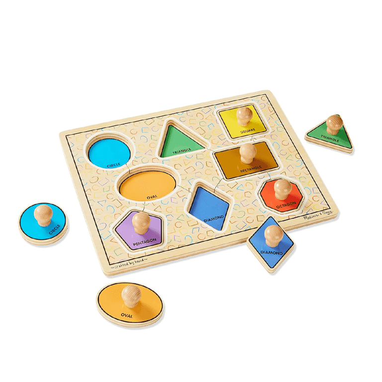 Montessori Melissa & Doug Vormpuzzel met Pinnetjes Deluxe Jumbo