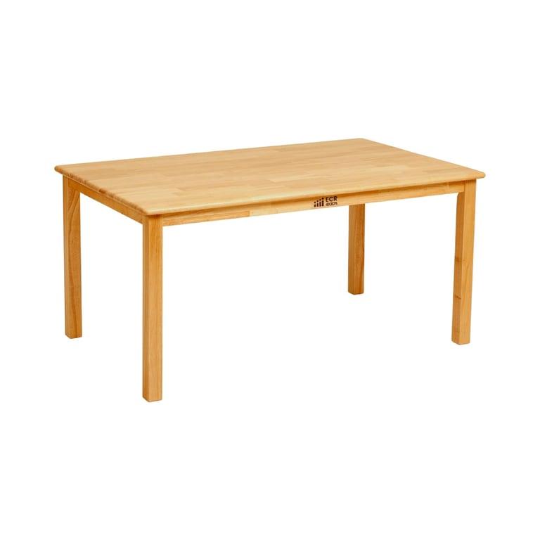 Montessori ECR4Kids 61 x 121,9 cm Rechthoekige Hardhouten Tafel Met 55,9 cm Poten Bruin