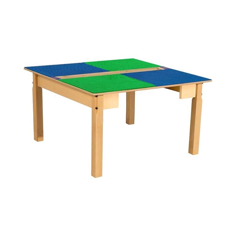 Montessori Contender Time-2-Play Berkenmultiplex Kinderactiviteitentafel 45,72 cm Poten Blauw en Groen