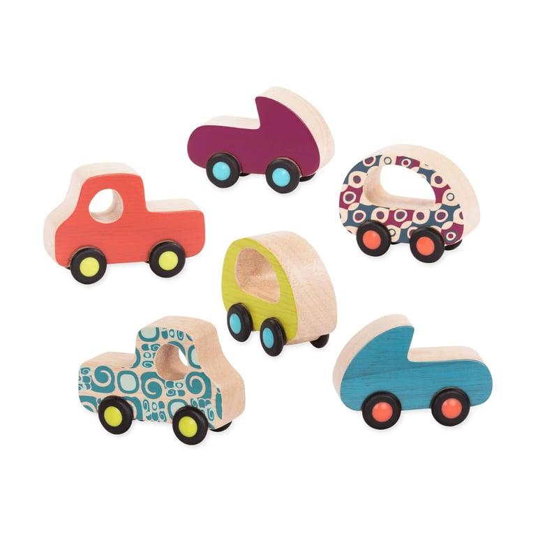 Montessori B Toys 6-Delig Autospeelgoed Vrije Wheee-Lees