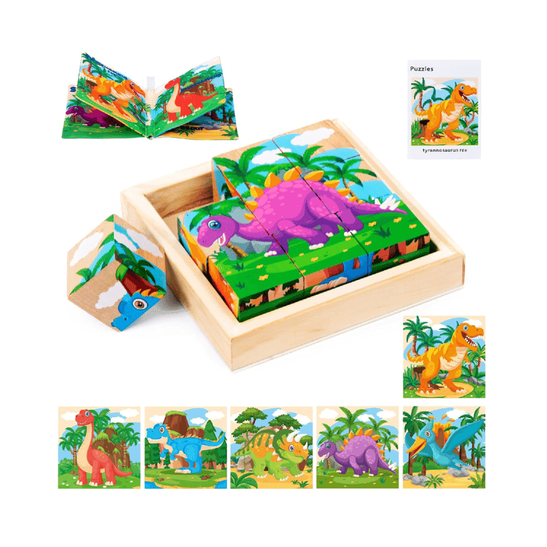 Montessori PLUSYARD Kubus Puzzel Dinosaurus