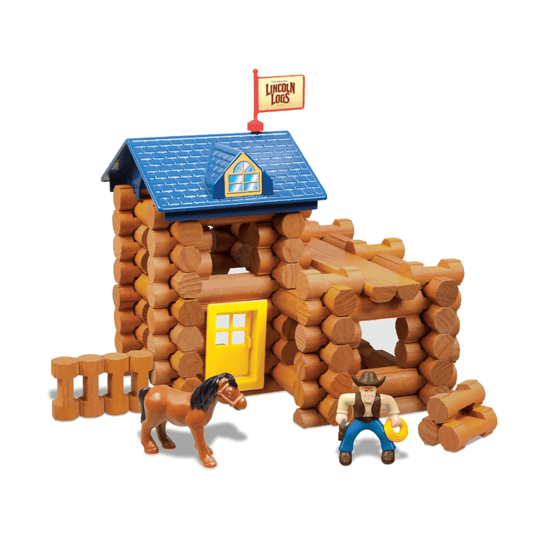 Montessori Lincoln Logs Paarden Hoefijzer Heuvel Huis Bouw Set