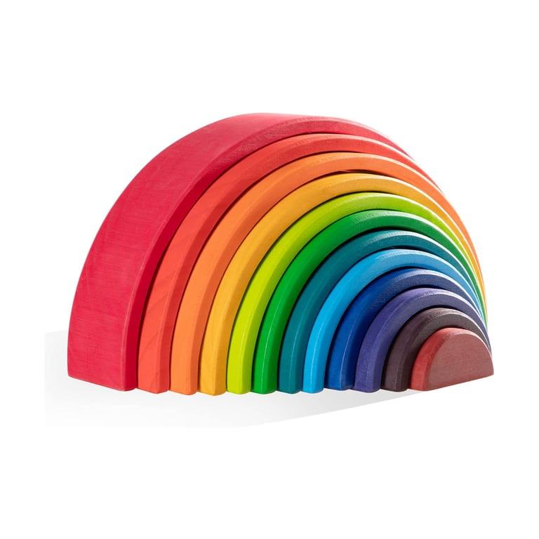 Montessori MerryHeart Houten Regenboog Stapel Speelgoed