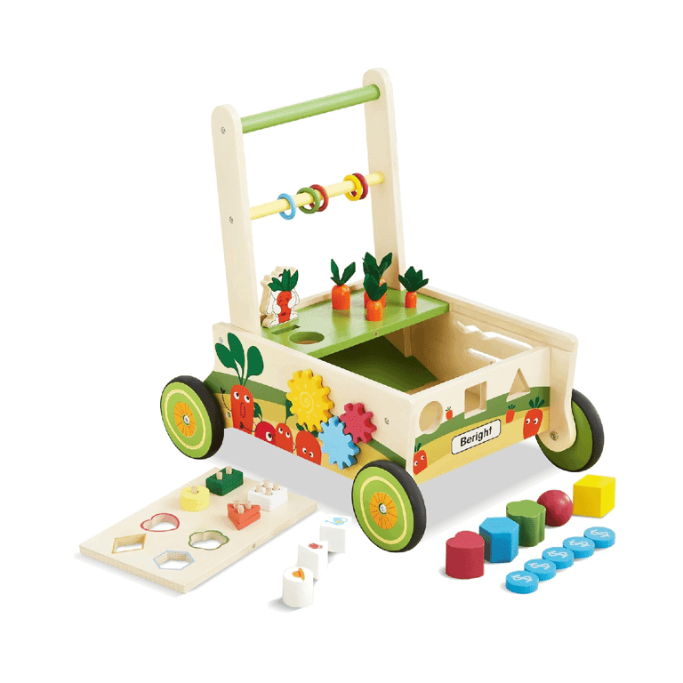 Montessori Beright Loopwagen Groene Wagen