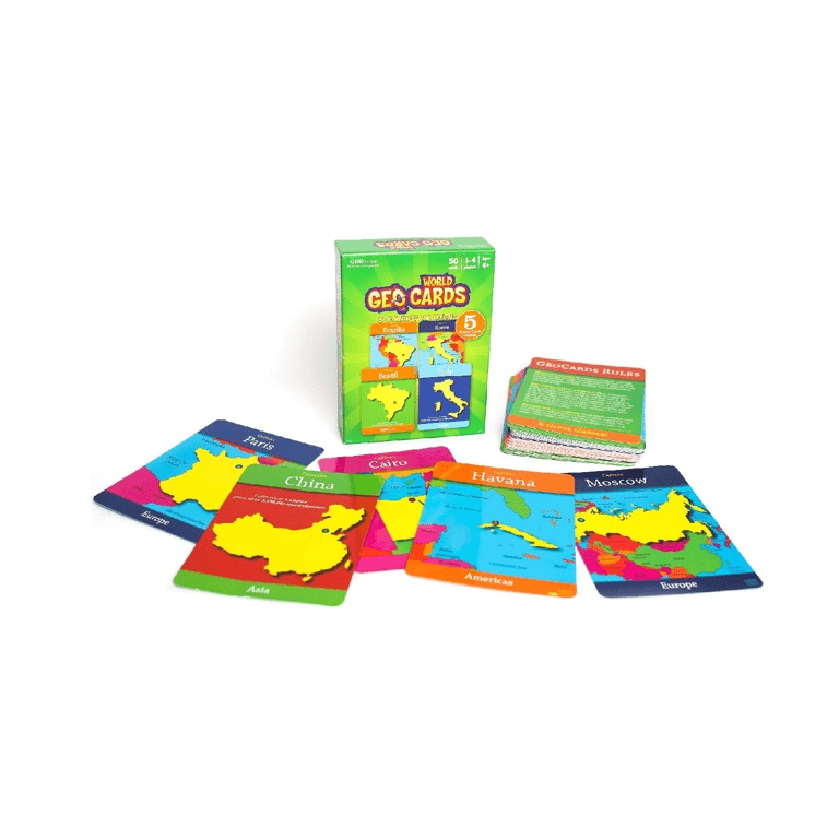 Montessori Geotoys Wereldhoofdsteden Kaarten (Engelstalig)