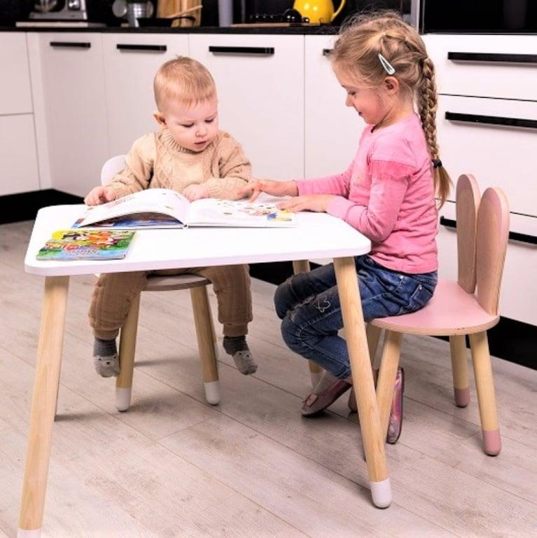 Montessori Family SCL Bunny Tafel en 2 Stoel Set Roze