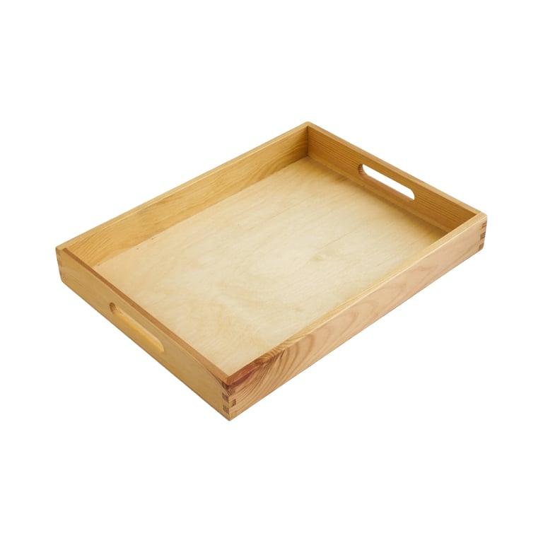 Montessori Wooden Freedom Sensorisch Sorteerbakje Groot 30 x 40 x 5 cm met Alleen Bijenwas