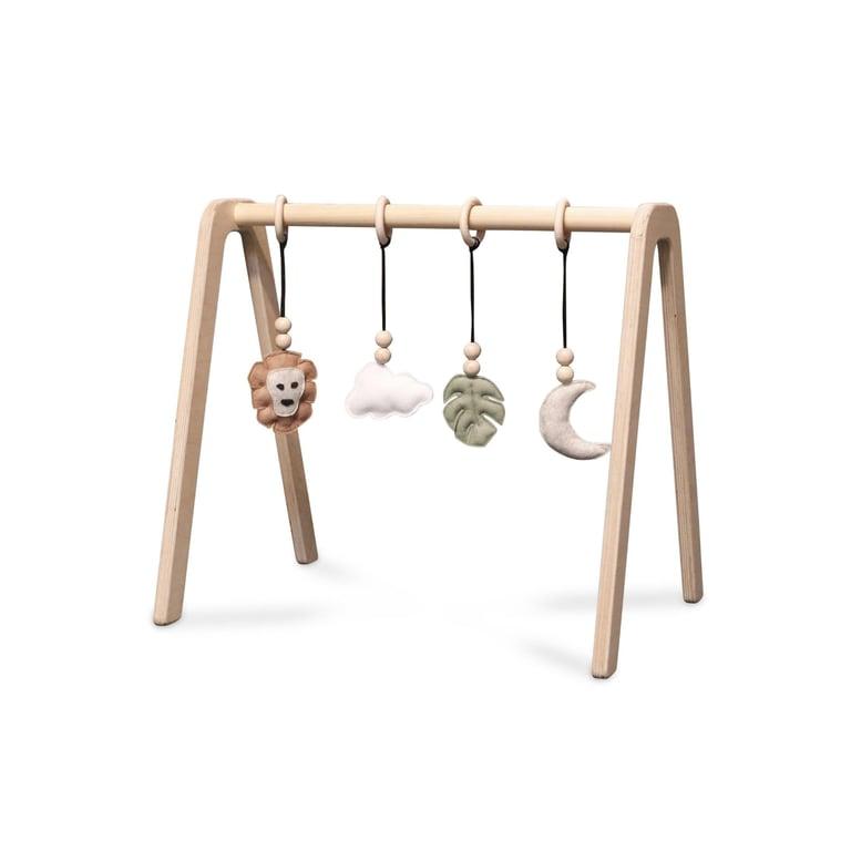 Montessori toddie.nl Skinnie Houten Baby Speelboog Blank Jungle