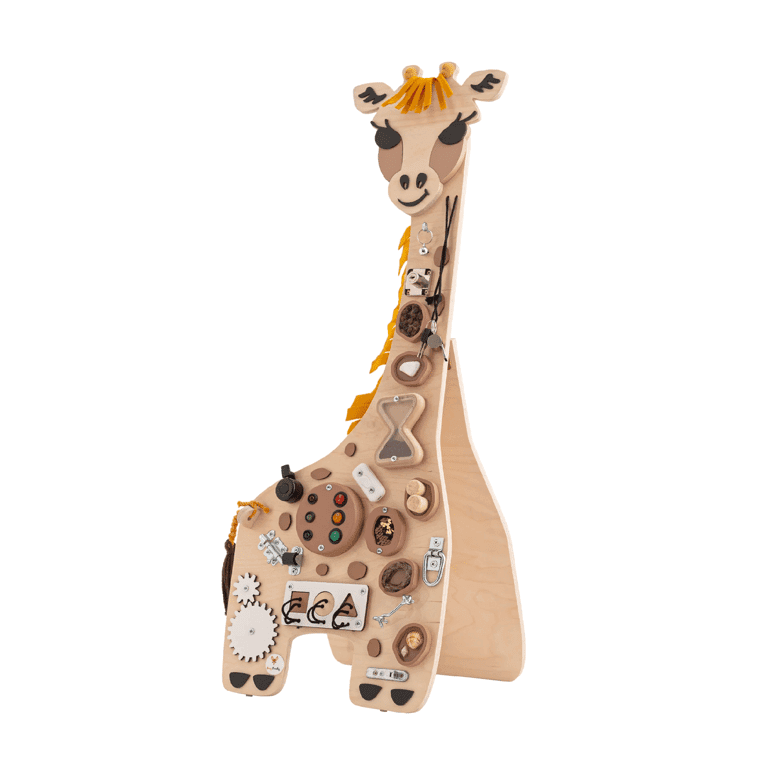 Montessori Foxy Family Giraffe Activiteitenbord Zonder Naam Vrijstaand