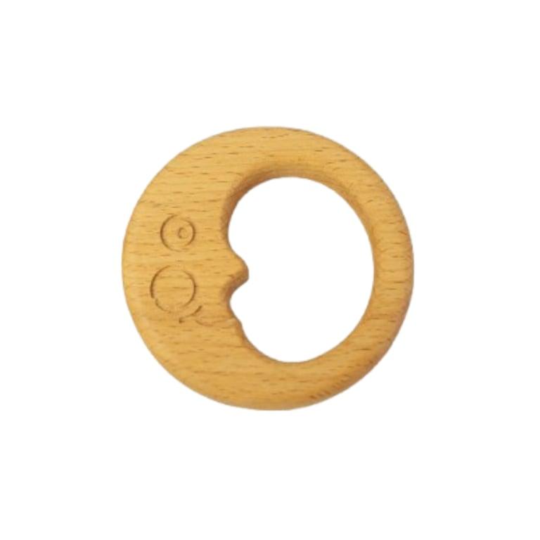 Montessori PoppyBabyCo Organische Wooden Teether Maan