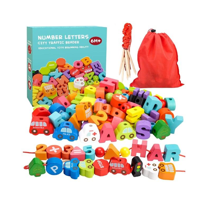 Montessori Littlefun Kralen Rijgen Cijfers en Letters