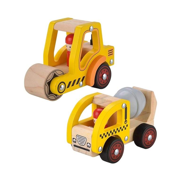 Montessori KIDS TOYLAND Houten Cement Vrachtwagen en Weg Roller Auto Speelgoed