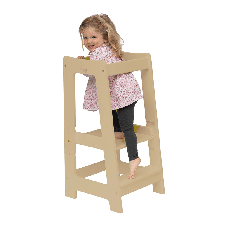 Montessori Stepup Baby Peuter Toren Gelakt